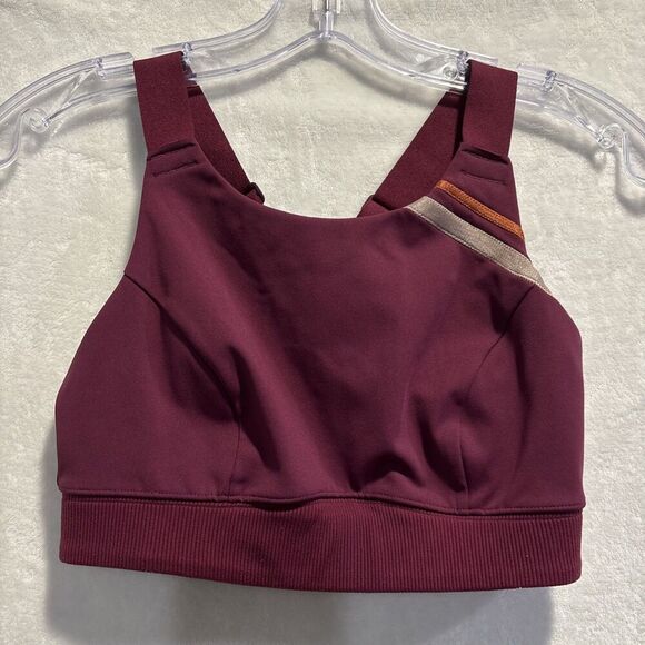 Free People Movement Freestyle Sports Bra Maroon Size Small Gym Running Workout - Picture 1 of 13